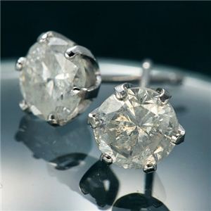 PT（プラチナ） 1ctダイヤモンドピアス 鑑別付き 