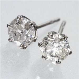 Pt900 大粒0.75ctダイヤピアス 22222 