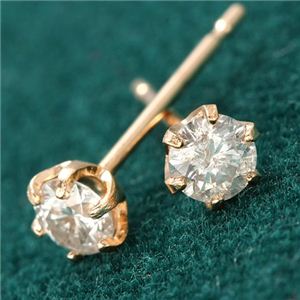 K18 PG0.2ct ダイヤモンドピアス 