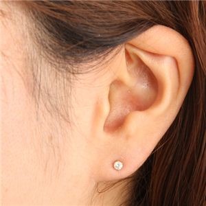 K18 PG0.2ct ダイヤモンドピアス 