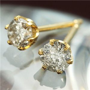 K18イエローゴールド ダイヤモンド0.3ctピアス 