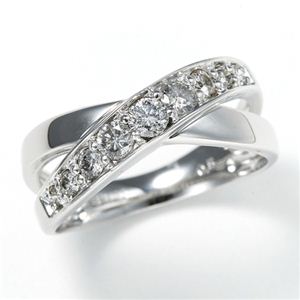 0.5ct ダブルクロスダイヤエタニティリング 9号 