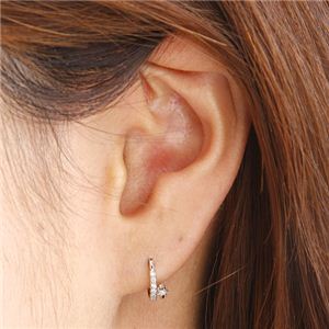 K10WG（ホワイトゴールド） ダイヤ計0.1ctエタニティピアス 