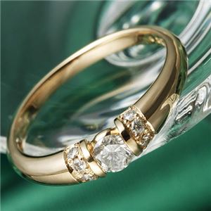 K18PG／0.28ctダイヤリング 15号