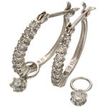 ダイヤハーフエタニティ計0.3ctピアス SILVER