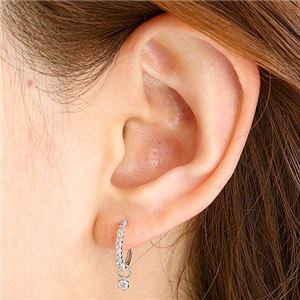 ダイヤハーフエタニティ計0.3ctピアス SILVER