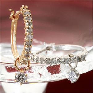 ダイヤハーフエタニティ計0.3ctピアス SILVER