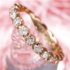 K18PG ダイヤ1.0ct フルエタニティリング 7号