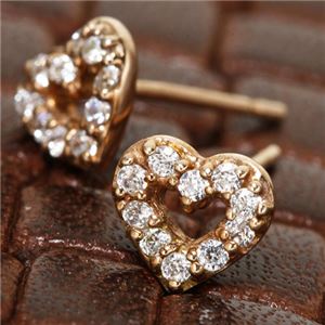 PGカラーハートパヴェピアス