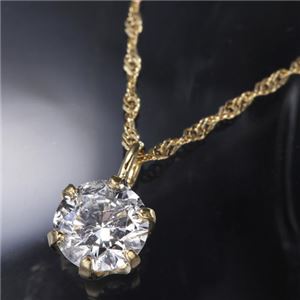 K18YG0.3ctダイヤモンドペンダント 