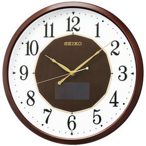 セイコークロック 電波壁掛け時計 ハイブリッドソーラー SF241B
