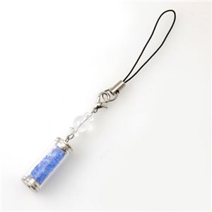 恋に悩む人へ　魔法のボトルストラップ ブルー水晶