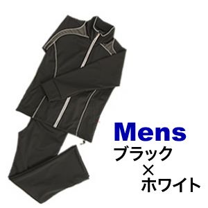 30UPシェイプスーツCUBE　ブラック×ホワイト男性用 3Lサイズ