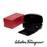 ガンチーニのクロスモデル★フェラガモサングラス「ダークデミブラウン×【Ferragamo】ゴールドロゴ＆モチーフ」