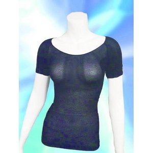 パフィール汗取りパッド付半袖 ブラックM-L 【同色サイズ2枚セット】