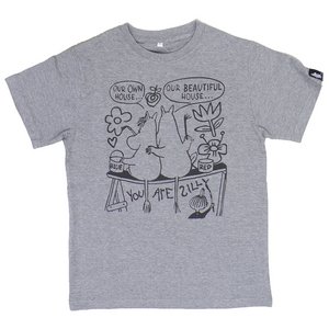 ムーミンＴシャツ　落書き　グレーＭ 