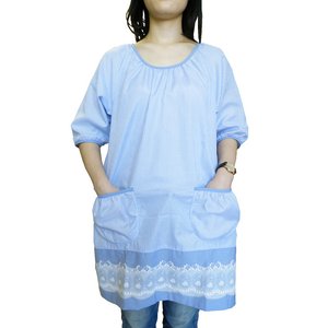 ムーミン　チュニックエプロン　ブルーストライプ 