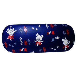 くまのがっこう　メガネケース ブルー