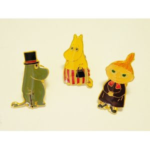 ムーミンピンバッジ パパママミィ3個セット 