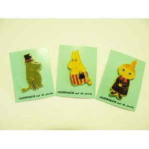 ムーミンピンバッジ パパママミィ3個セット 