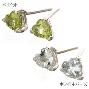K10WG ハートシェイプカットピアス 2033-K10 ホワイトトパーズ