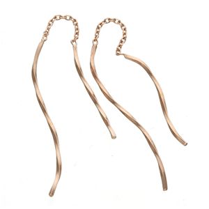 セレブ 煌きワイヤースイングピアス ピンクゴールド