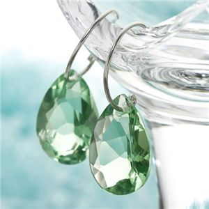 超大粒 ツユカット10×15ミリ 天然石 10ct フローライト フープピアス