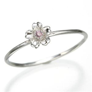 桜リング 【リング】 ホワイトゴールド 7号