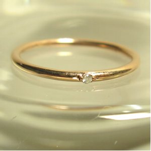 ピンキーにもK10ダイアスリーカラーリング K10ピンクゴールド 7号
