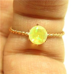 レアカットオパール、ペンダント＆リング 11号 