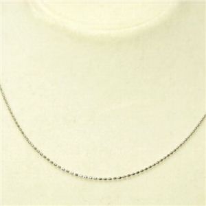 K18チェーン K18ホワイトゴールド カットボールチェーン