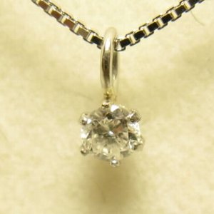 プラチナ Iクラスダイヤイヤペンダント0.05ct （K10WGチェーン）
