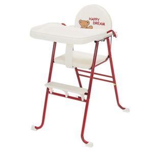 パイプベビーハイ&ローチェアーレッドBC9300