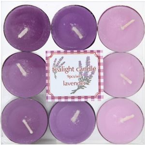 ティーライトキャンドル 9pcsセット ラベンダー