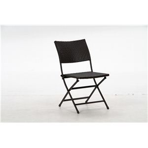 PEラタンフォールディングチェアBR (2脚セット)