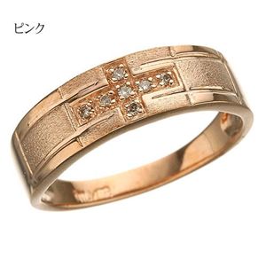 ダイヤクロスリング　ピンク　I8405  13号