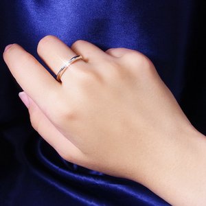 プラチナ100　甲丸ダイヤモンドリング 18号 ・Pｔ１００にダイヤモンド。シンプルだからこそ良いものを！