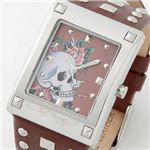 Ed Hardy（エドハーディー） レディース ウォッチ Luci スカル ローズ