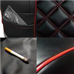 Dohm製 本革調シートカバー DIAモデル プリウス用 【D-T67】 2列シート レッドステッチ