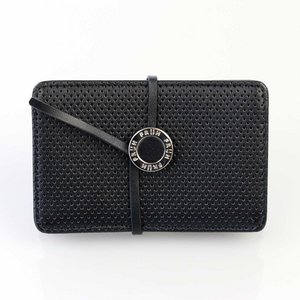 FRUHステアリングレザーカードケース　ブラック