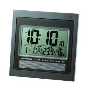 ADESSO（アデッソ） ソーラー電波時計 C-8214BK