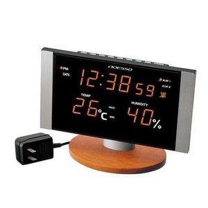ADESSO（アデッソ） LED温湿度電波クロック C-8305OR