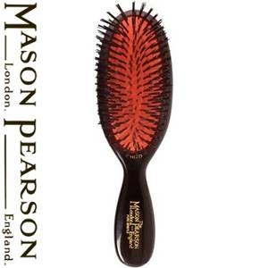 MASON PEARSON（メイソンピアソン） 猪毛ブラシ ポケットサイズ ヘアブラシ チャイルドブリッスル ダークルビー 【正規輸入品】