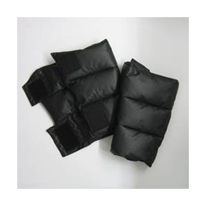 羽毛のレッグウォーマー かるい ふっくら あったか ブラック 羽毛で包むレッグウォーマ羽毛の温かさで温めるＥＣＯアイテムマジックテープで着脱簡単。