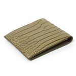 【現品限り】BOTTEGA VENETA（ボッテガヴェネタ） 2つ折り札入れ クロコダイル カーキ 113993 【新品同様】
