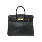 【現品限り】HERMES（エルメス） バーキン35 アルデンヌ 黒 ブラック ゴールド金具【中古SA】