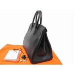 【現品限り】HERMES（エルメス） バーキン35 アルデンヌ 黒 ブラック ゴールド金具【中古SA】
