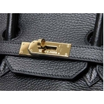 【現品限り】HERMES（エルメス） バーキン35 アルデンヌ 黒 ブラック ゴールド金具【中古SA】
