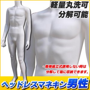 軽量丸洗可！分解可能 マッチョボディー！ヘッドレスマネキン男性　マッチョトルソー