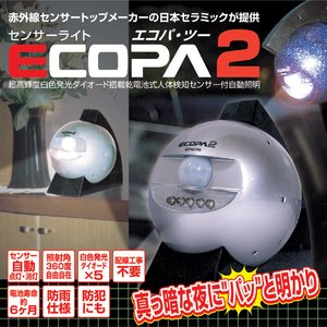 センサーライト「エコパ２」　グレー